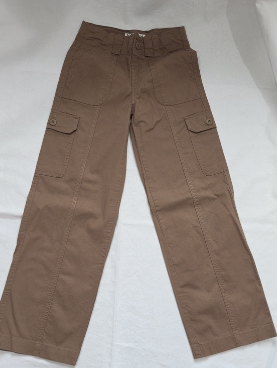 Hippie Girl Other - Girl's Super Cute Brown Cargo Pants with Button Flap Pockets
